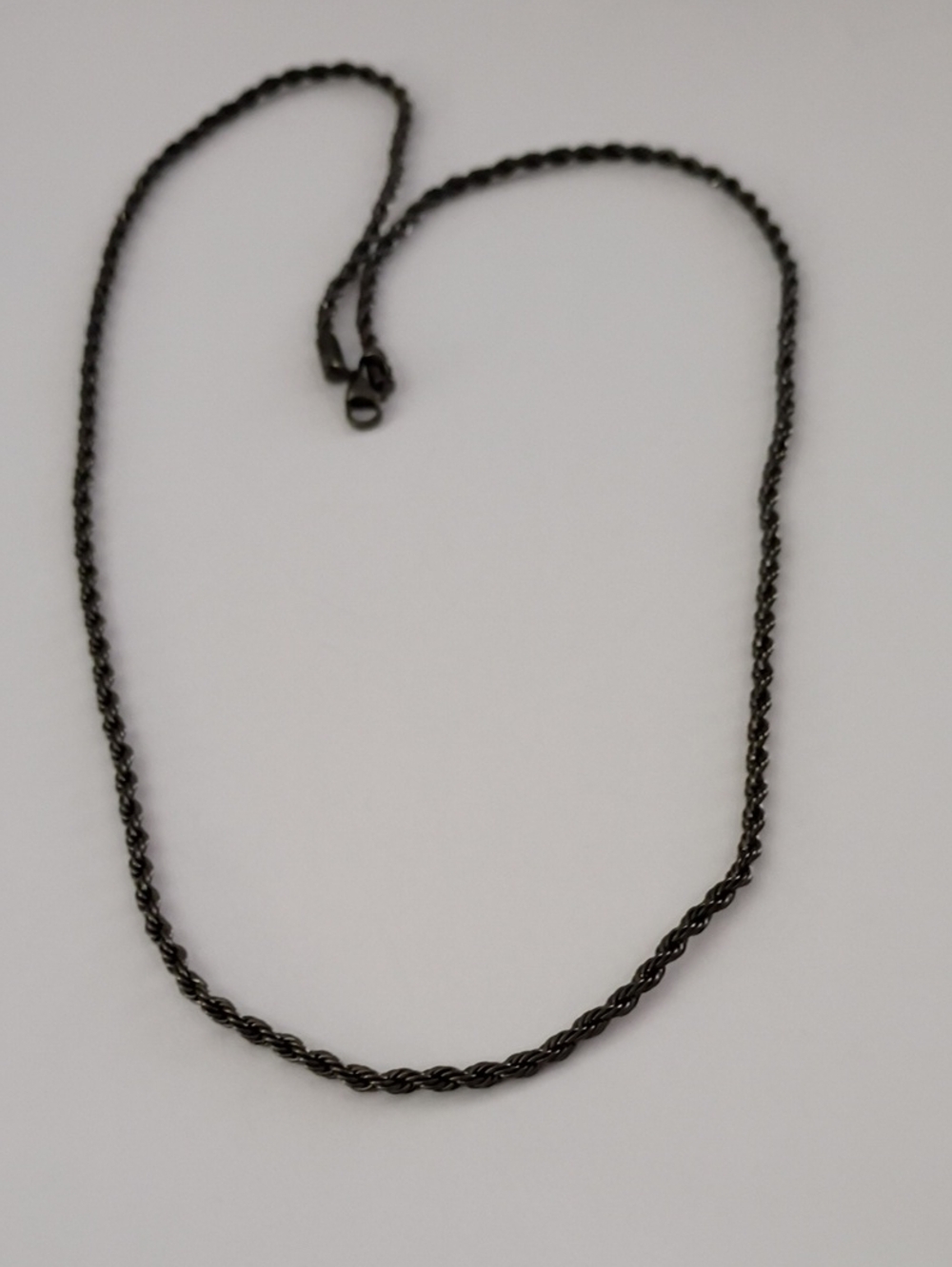Black Rope Chain Necklace for Men